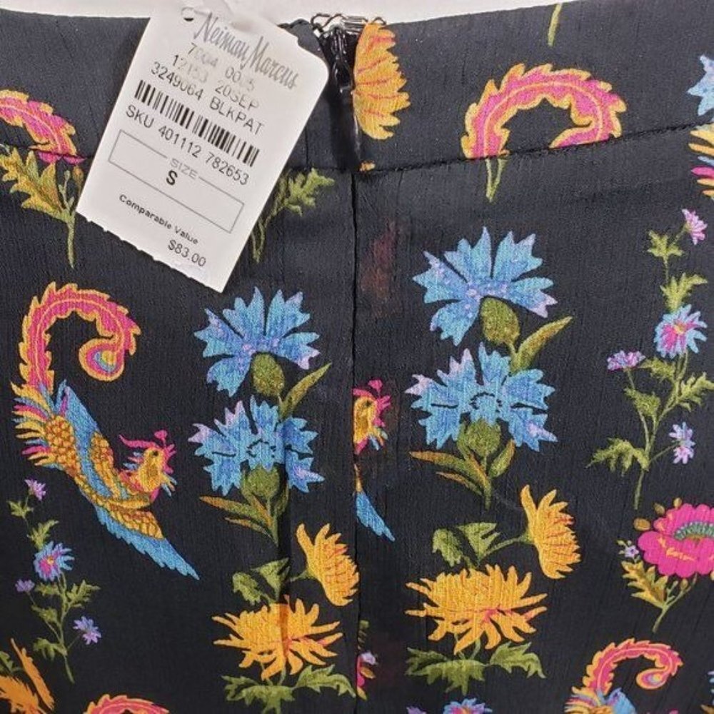 GLAMOROUS Floral Print Chiffon Midi Skirt With Asymmetric Hem S NWT - Picture 10 of 15